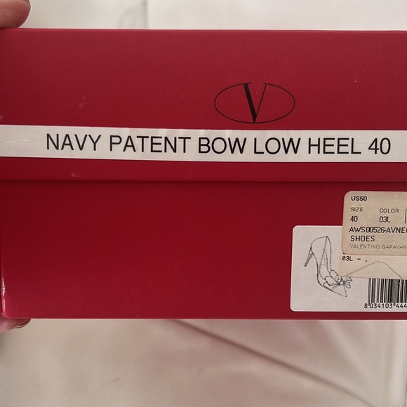 VALENTINO PATENT PUMPS - KITTY HEELS WITH BOW - 40 - Picture 8 of 16